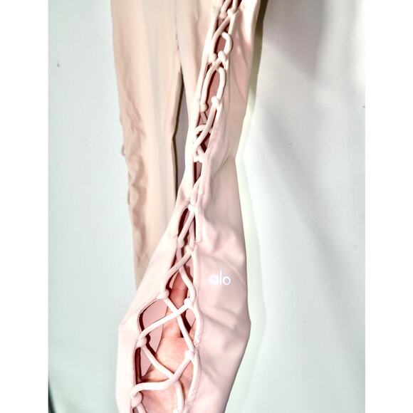 Alo Yoga Nectar Interlace Up Pink Legging Coquette Ballerinacore Small - Picture 4 of 6